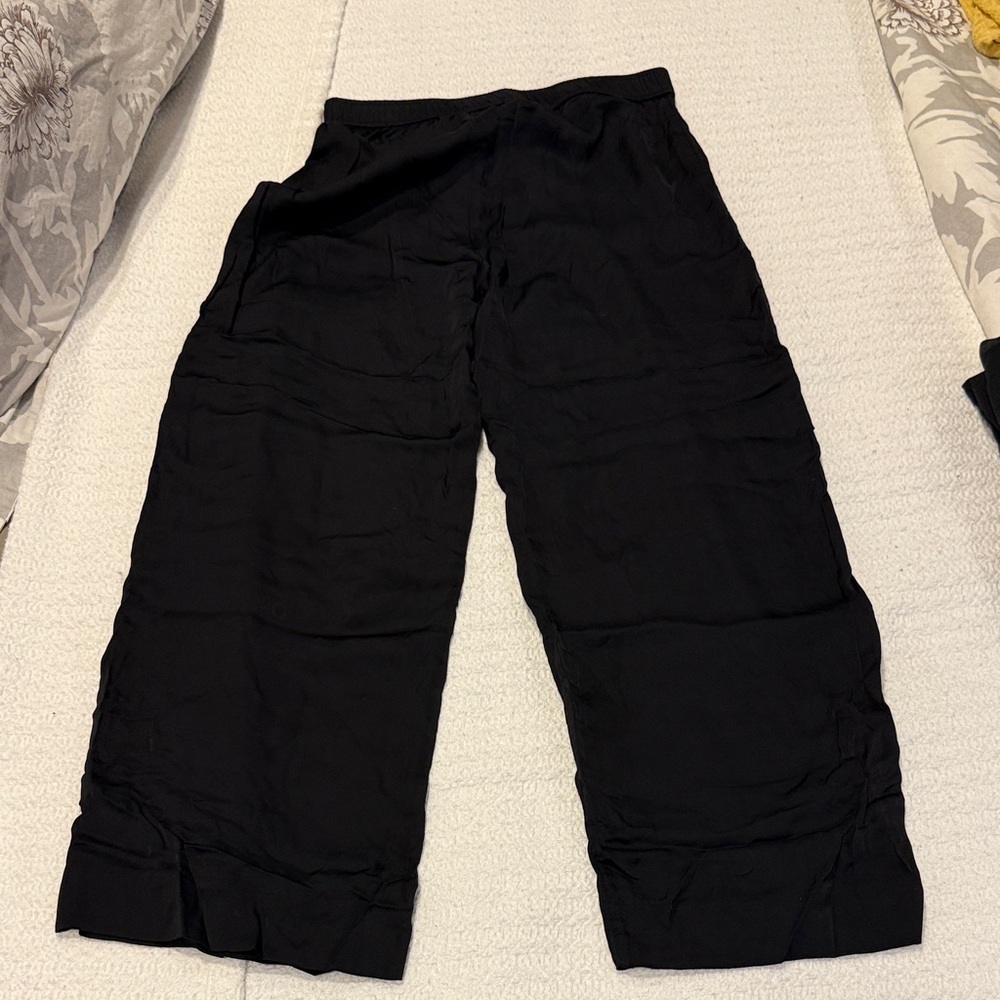 Anthropologie Midnight Black Flare Pants - Picture 4 of 9